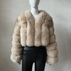 2023 Neuer kurzer Stil Echtfuchspelzmantel Winter Damen Natur Warme Mode Luxus