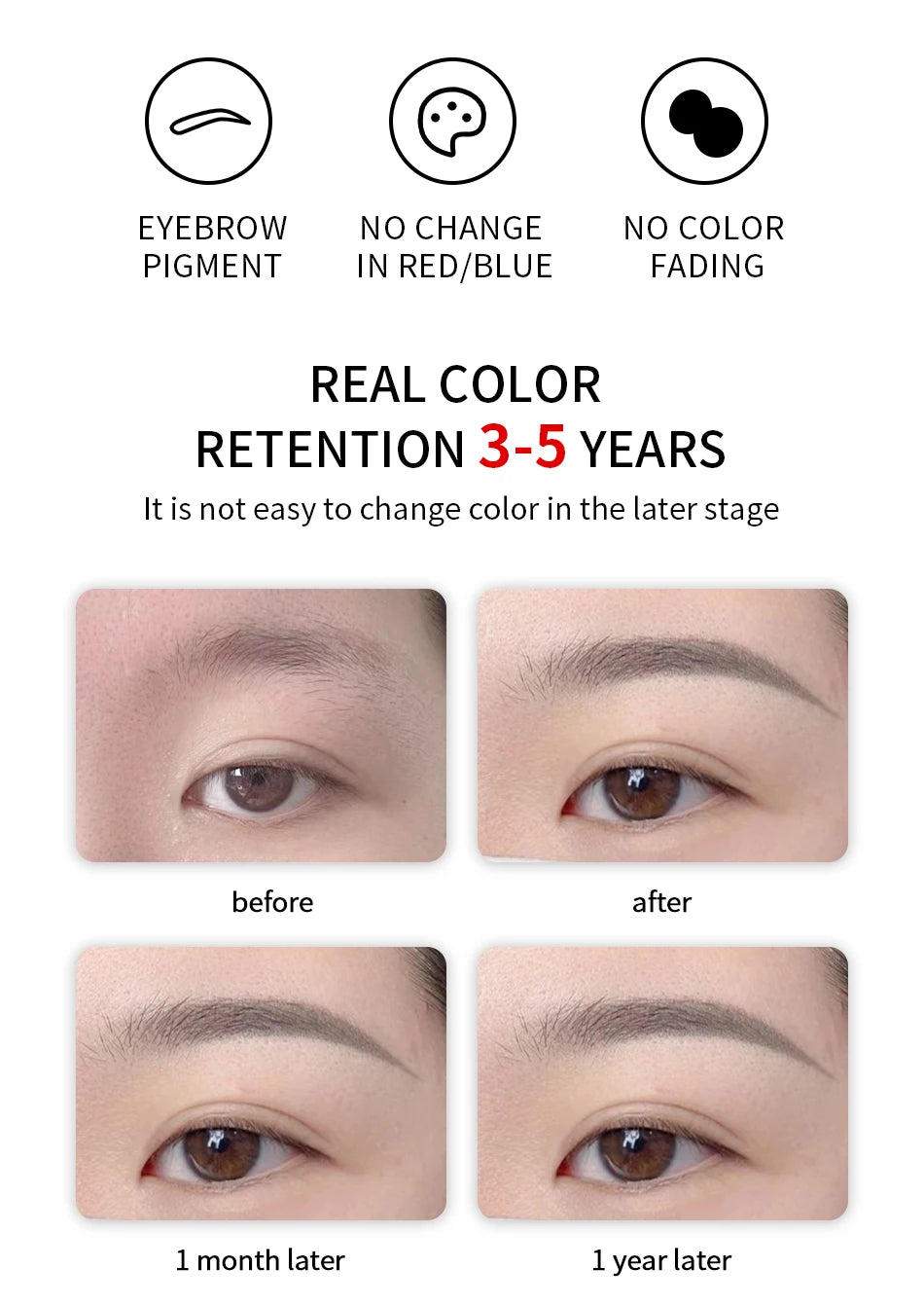 New Top Tattoo Microblading Paint Ink 3ml Pigment For Semi Permanent Body Art Eyebrows Eyeliner Lips Tint Makeup Supplies