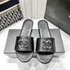 High quality 2025 spring new high-end leather flat slippers with versatile and casual design, high-end temperament, elegant and