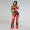 Floral Printed Jumpsuits Summer Outfits for Women 2024 Clubwear Spaghetti Strap Skinny One Pieces Romper Summer Beach Wear