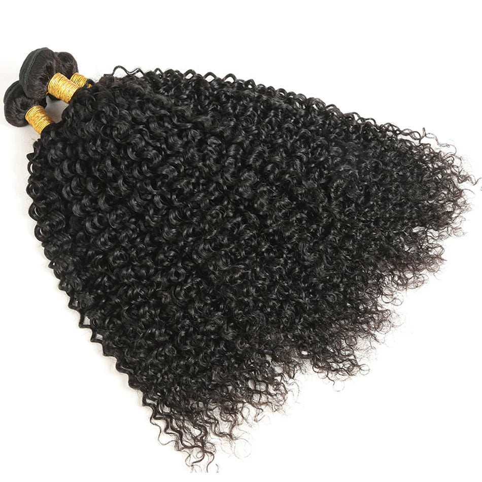 30 Inch Kinky Curly Human Hair Bundles 100% Human Hair Extensions Brazilian Water Wave Bundles Raw Hair Weave Tissage Hair