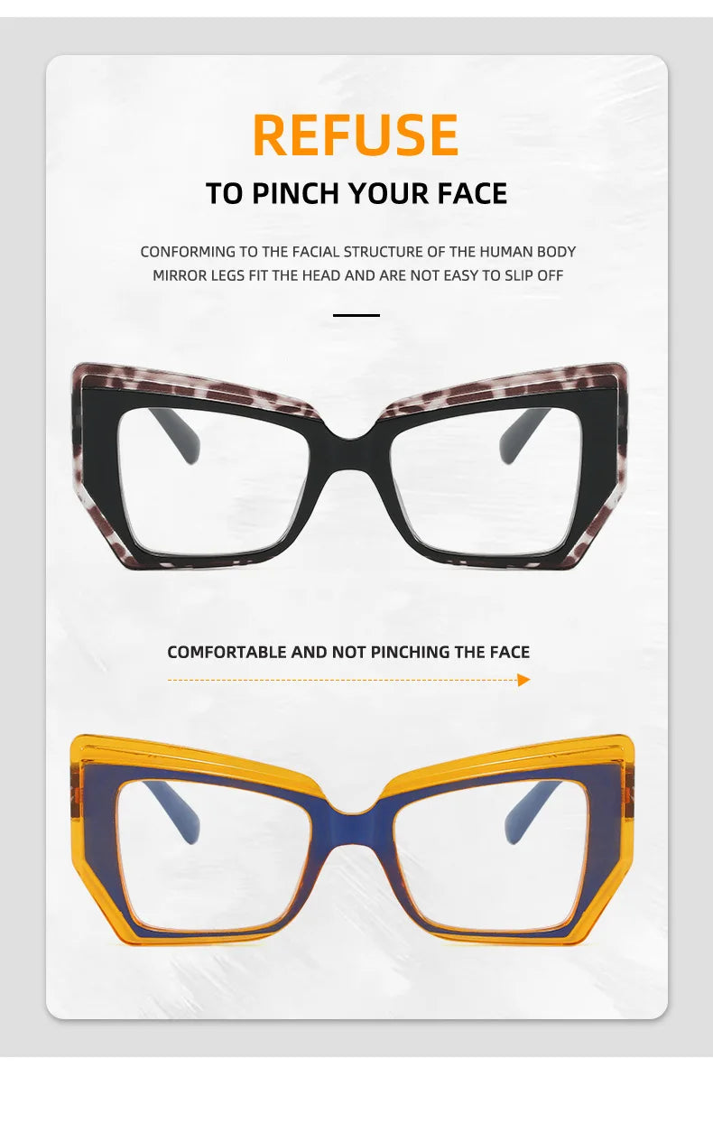 New Clear Thick Frame Eyewear Anti Blue Light Blocking Glasses Square Optical Eyeglasses For Women eye glasses for men