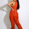 Solid Tank Pants Tassel Two Piece Sets Women Fashion Sleeveless Bodysuits Top Drawstring High Waist Fringed Wide Leg Trousers