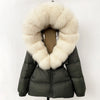 OFTBUY 2025 Winter Clothing Puffer Jacket Women Real Fox Fur Hooded Thick Warm 90% White Duck Down Coat Female Parkas Waterproof