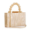 Luxury Crossbody Bag Pearl Marble Dark Green Acrylic PVC Evening Bags Women Purses And Handbags Wedding Party Beach Flap