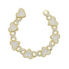 2025 Iced Out Bling Full Paved 5A Cubic Zirconia CZ Heart Charm Infinity Chain Choker Necklace Jewelry For Women Men