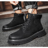 Boots Men High Top Boots High Quality Women Leather Shoes Fashion Outdoor Sneakers Men Lace Up Non-Slip Ankle Boots for Couple