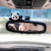 Adorable Rabbit Car Rearview Mirror Cover Cute Creative Korean Character Mirror Cartoon Reversing Decoration Female
