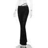 FAGADOER Sexy Lace See Through 2 Piece Sets Woman Outfit Hollow Out Crop Top + Flare Pants Female Y2K Streetwear Summer Spring