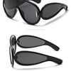 New Fashion Personality Hip Hop Cool Cyberpunk Sunglasses with Large Frame UV400 Anti UV Eyeglasses Oculos De Sol Feminino