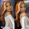 Orange Ginge With 613 Blonde Body Wave Lace Front Wig For Women 13x4 Colored Human Hair Wigs Hd Transparent Lace Frontal Wig