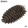 Deep Wavy Twist Synthetic Crochet Hair Afro Curly Hair African Crochet Braids Ombre Blonde Braiding Hair Extensions For Women