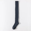 New Women Black White Knee High Lolita Socks Lady Female Over Knee Cute Long Sock Solid Color Stockings For Women
