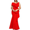 Elegant Dresses for Women One Shoulder Sleeveless Ruffles Mermaid Floor Length Luxury Birthday Party Dinner Vestidos Mujer Dress