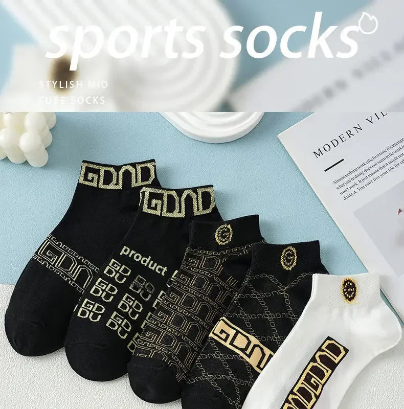 Men's Summer Socks Low-cut Absorbent Anti-odor Cotton Ankle Socks Pop-socks Moisture Absorbent Sweat-absorbent Short Tube