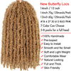14 12 inch Butterfly Faux Locs Crochet Hair Braids Pre looped Distressed Goddess Butterfly Soft Locs Crochets Braids Cheveux Lok