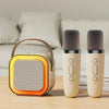 K12 Karaoke Machine Portable Bluetooth 5.3 PA Speaker System with 1-2 Wireless Microphones Home Family Singing Children's Gifts