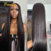 Double Drawn 13x6 HD Lace Frontal Wig Bone Straight Lace Front Wig Ombre Brown Colored Glueless Human Hair Wigs Ready To Go