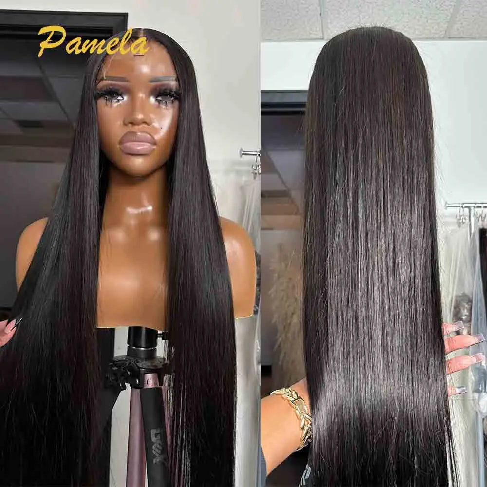 Double Drawn 13x6 HD Lace Frontal Wig Bone Straight Lace Front Wig Ombre Brown Colored Glueless Human Hair Wigs Ready To Go