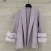 UCXQ Elegant OL Office Lady Overcoats Fur Patchwork Long Sleeve Woolen Coat Beautiful Women's Clothing Jacket Autumn 2025 Winter