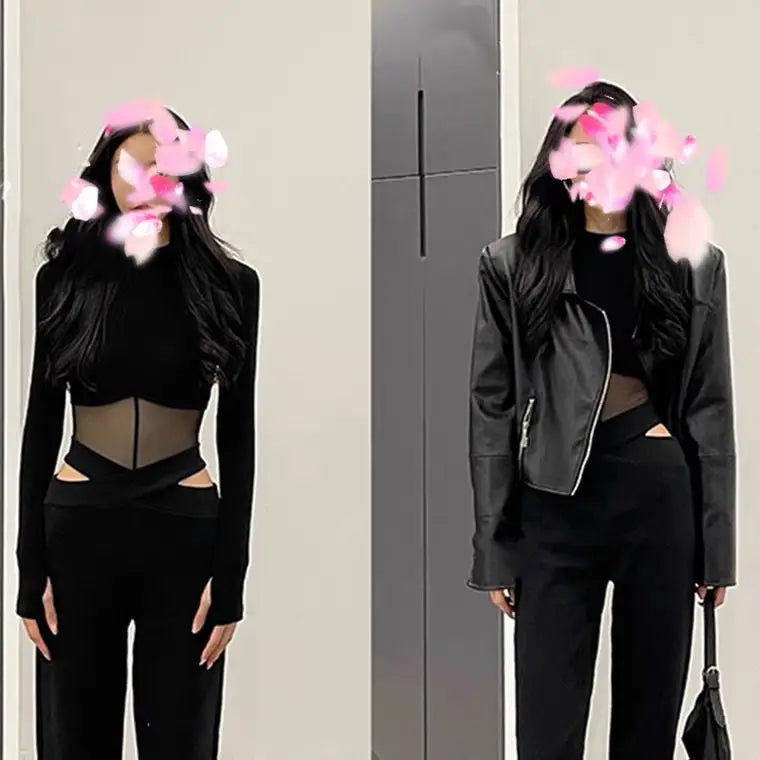 Summer Women T Shirt Girls T-Shirt Woman Clothes Long Sleeve Tops Spring Black Slim Tshirt Female Crop Top Tee Sexy Skinny Y2k