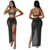 High Waist 2 Piece Bikini Set With Cover Up 2022 Swimsuit Women Print Sleeveless Bathing Suit Beachwear Swimming Biquini New