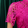 Elegant Jumpsuits & Rompers for Women O Neck Lace Patchwork Short Sleeve Sashes High Waisted Luxury Birthday Party Dinner Outfit