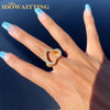Full Micro Paved CZ Hollow Heart Ring High Quality Iced Out Bling Cubic Zirconia For Women Girlfriend Valentines Finger Jewelry