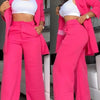 Women's Urban Suits 2025 Spring/Summer Latest Elegant Notched Collar Blazer Long sleeved Coat&Pocket Design Button Pants Set