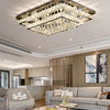 Modern Luxury Crystal LED Chandelier For Living Room Bedroom Dining Room Kitchen Ceiling Lamp Silver Chrome Remote Control Light