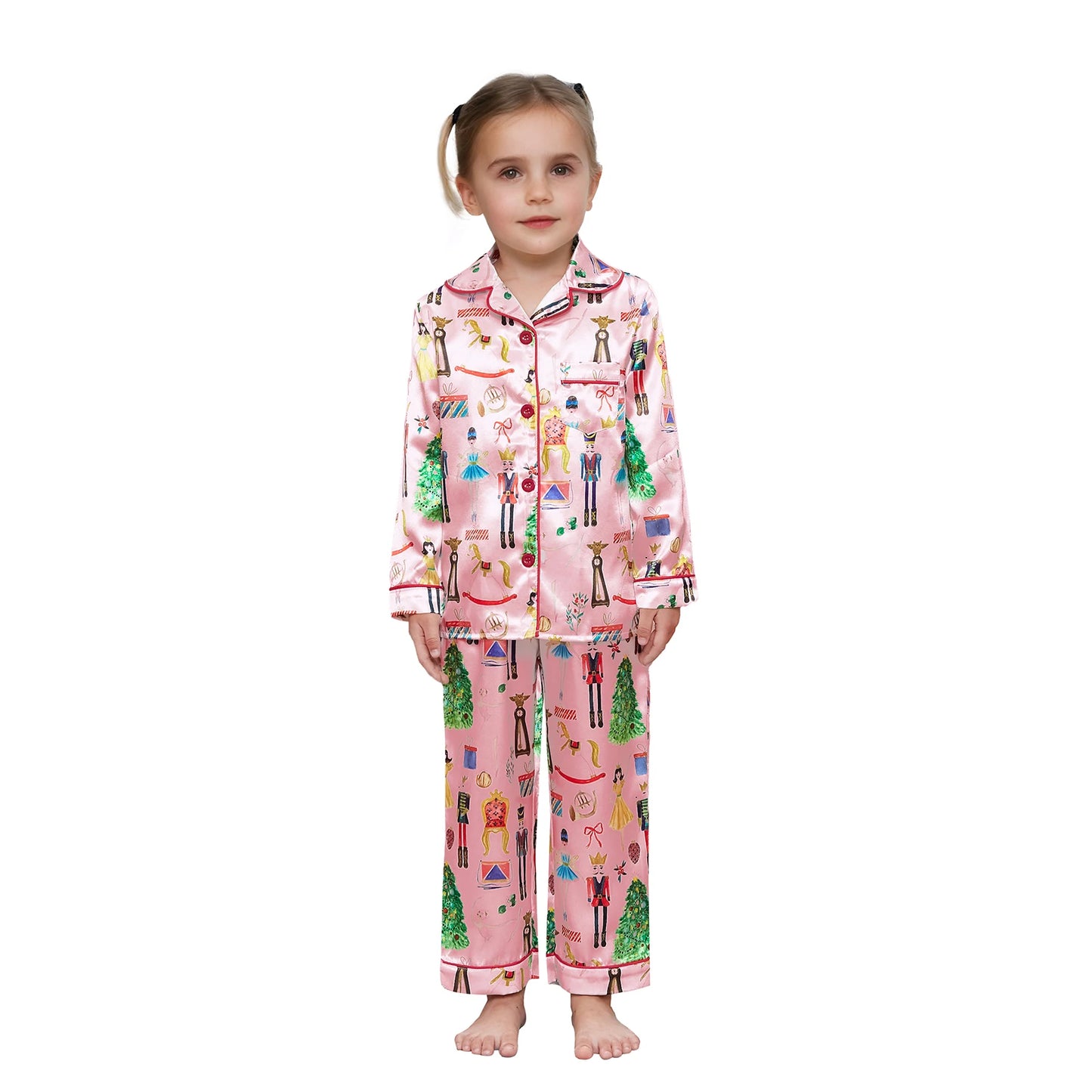 Matching Christmas Pajamas Set for Family Festive Tree Print Sleepwear for Mommy and Me Matching Tops and Pants for a Cozy