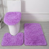 3PCS/set Solid Color Home Carpets Toilet Lid Cover Rugs Kit Non-slip Foot Mat for Bathroom Floor Bath Rug Foot Mat