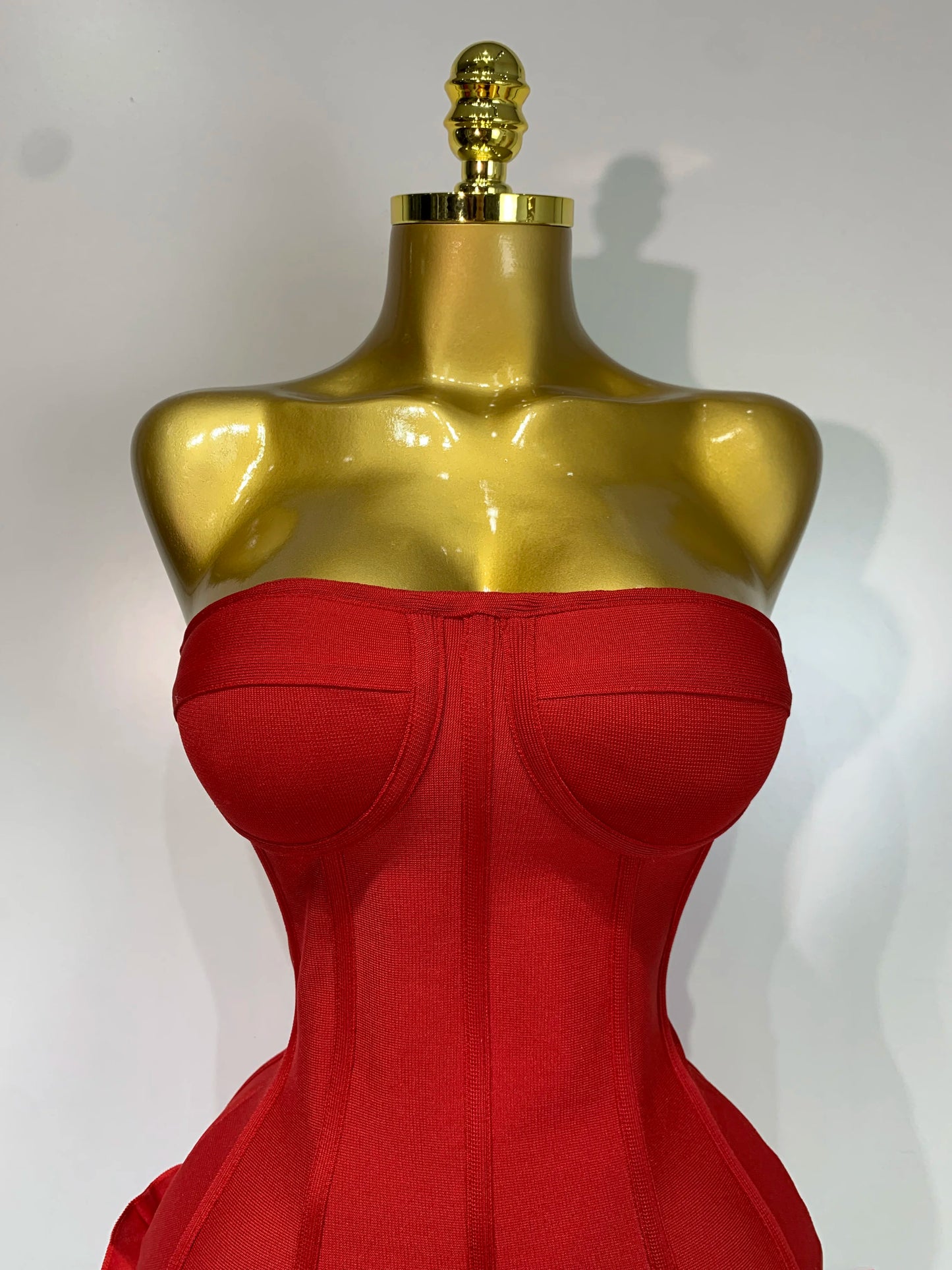 Women Sexy Strapless Flower Prom Gown Mini Dress Celebrity Red Carpet Fashion Evening Party Celebrate Birthday Club Dresses
