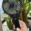 1pc AB/Clear Mixed Crystal Summer Hand Fan,Bling Sparkle Stunning Girls' Photography Party Accessoriess