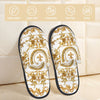 Custom Queen Of Absolutely Everything Gold Baroque Soft Memory Foam House Slippers Women Comfy Warm Anti-skid Sole Slipper