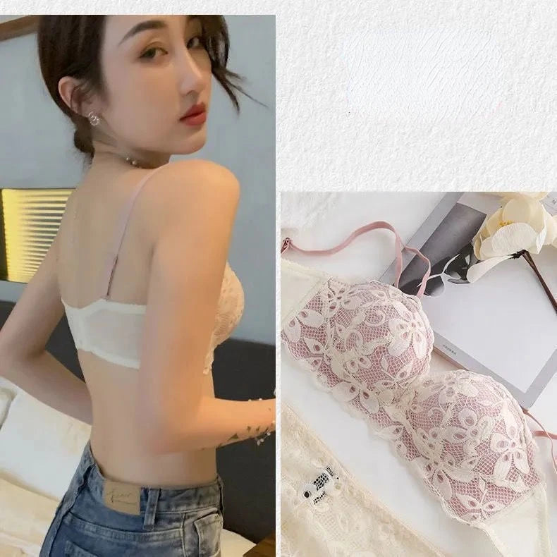 Lace Floral Sexy Lingerie Adjustable Push Up Bras Comfortable Wireless Bralette Intimates Underwear Brassiere Women