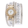 Fashion Rhinestone Blingbling Leather Wrap Quartz women watch