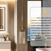 Smart LED Bathroom Mirror Rectangle Wall Mount Mirror w Bluetooth Speaker,Time,Temperature,Light Memory,Front & Backlit,Anti-Fog