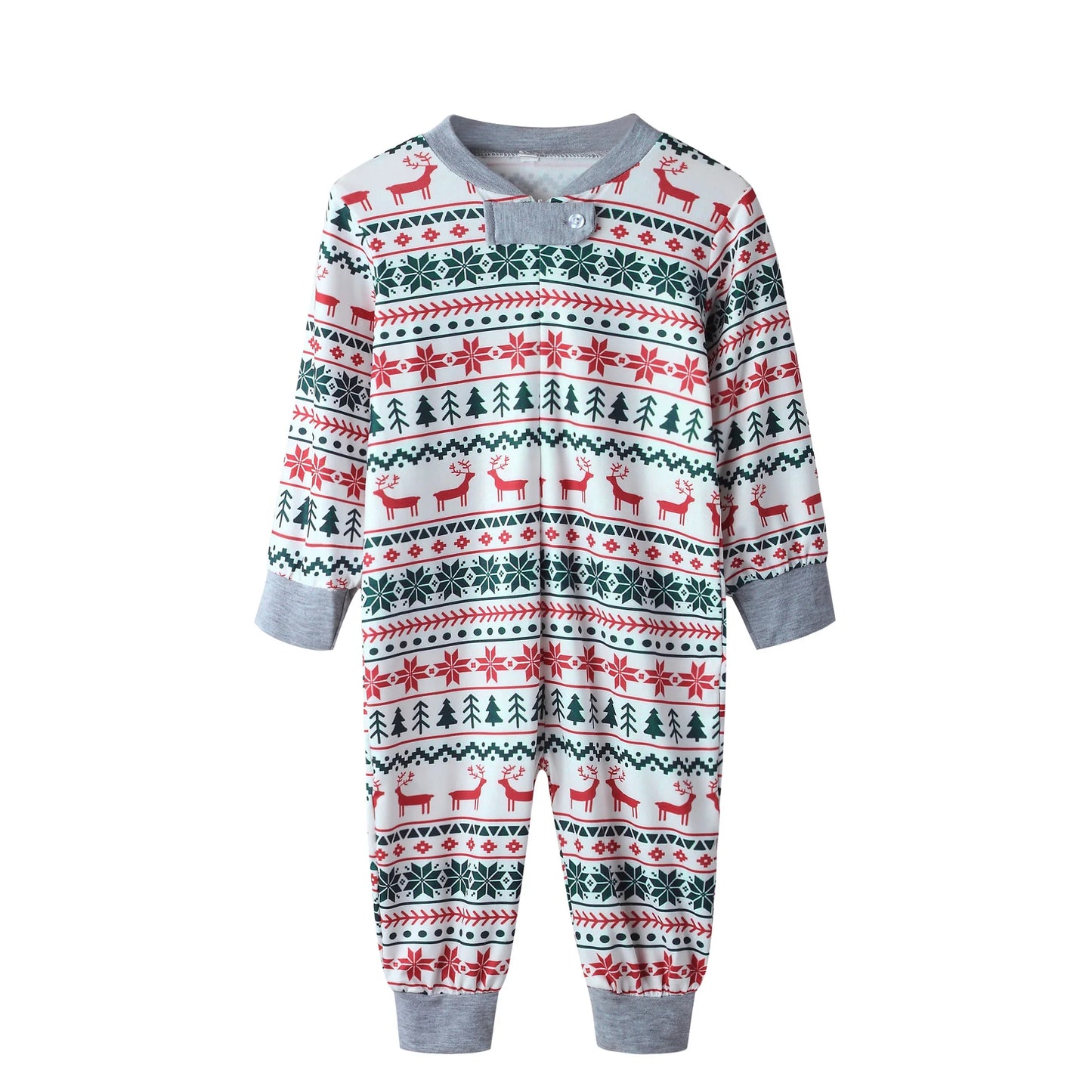 Christmas Family Matching Pajamas Set 2025 Mom Dad Kids Elk Print 2Pcs Clothes Baby Romper Family Look Soft Sleepwear Xmas Gift