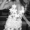 VGH Spliced 3D Flower Cutout Sexy Vest for Women Halter Sleeveless Backless Off Shoulder Patchwork Lace Up Summer Top Female new