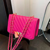 Fashionable Mini Quilted Embossed Chain Shoulder Bag Simple And Versatile Diagonal Crossbody Bag For Women Square Handbag