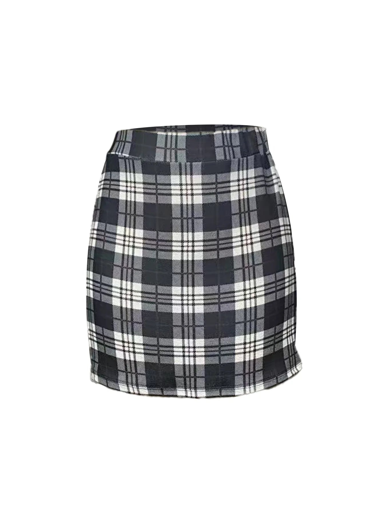 Qianniao style elegant elastic waist half skirt, hip hugging high waist short skirt