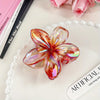 New Gradient Large Flower Acrylic Hair Clip for Women Sweet Hair Claws Crab Clamp Barrettes Hawaiian Headwear Accessories