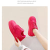 2025 New spring shoes for women green trainers platform lace up sneakers woman hip hop chunky sports shoes faux leather sneaker
