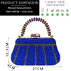 Popular In Nigeria Exquisite Evening Bags With Diamond Design Fashion Handle Clutch Rhinestone Embellished Long Chain Bag