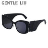 Oversized Cat Eye Sunglasses Women 2024 Luxury Brand Designer Punk Round Sun Glasses For Ladies Trendy Big Frame Eyewear UV400
