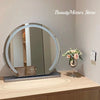 Vanity Mirror with Lights LED Round Makeup Mirror for Bedroom with 15X Magnification Smart Touch Dimmable 3 Modes 360° Rotation
