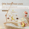 Crib Mobile Bed Bell Wooden Baby Rattles Soft Felt Cartoon Animal Bed Bell Newborn Music Box Hanging Toy Crib Bracket Baby Gifts