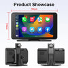 Jansite 7" Car DVR 2.5K Dash cam Wireless Carplay Android Auto Front and Rear Camera Dashboard Driving Recorder Dual Lens Wifi