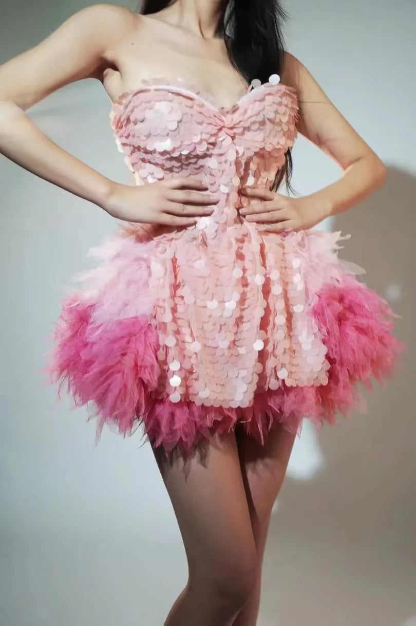 Heavy Industry Diamond Skincare DressEvent Party Performance Nightclub StageD] Singer Model G0G0 sexyPerformance Dress